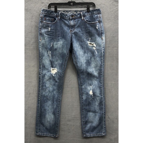 Converse One Star Denim - Converse One Star Women's Denim Jeans 32 Sheridan Skinny Distressed Destroyed